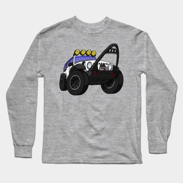 White 4x4 Long Sleeve T-Shirt by Fighter Guy Studios